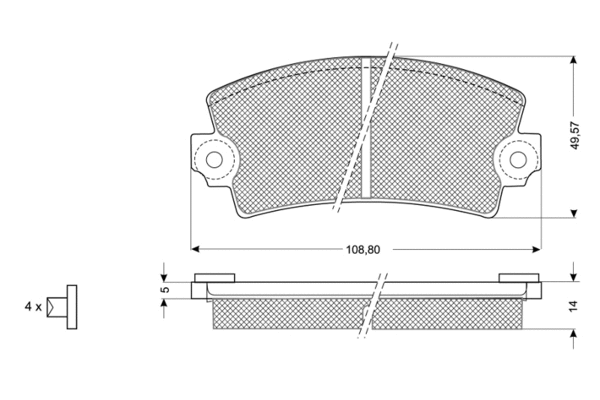 Brake Pad Set, disc brake (PF10432)