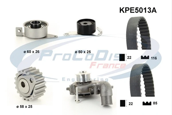 Water Pump & Timing Belt Kit (KPE5013A)