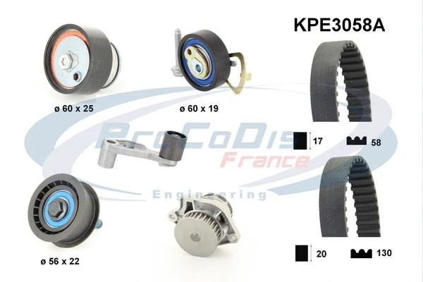 Water Pump & Timing Belt Kit (KPE3058A)