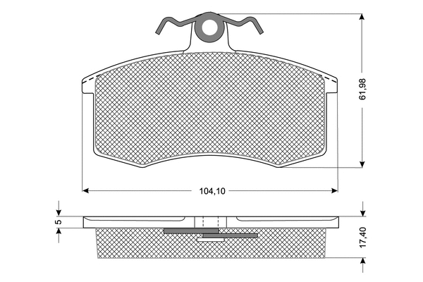 Brake Pad Set, disc brake (PF1036)