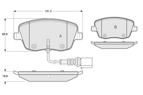 Brake Pad Set, disc brake (PF13591)