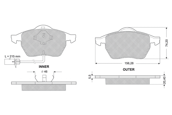 Brake Pad Set, disc brake (PF1213)