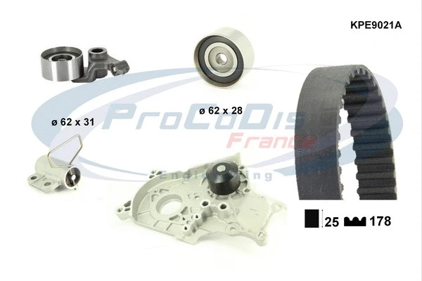 Water Pump & Timing Belt Kit (KPE9021A)