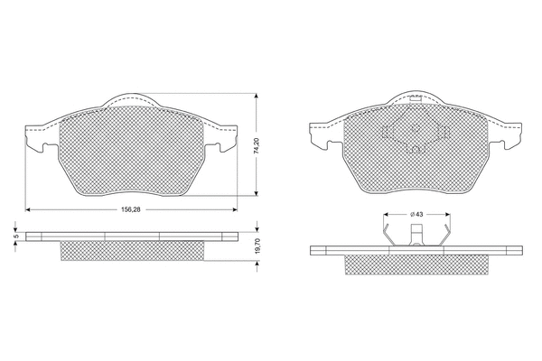 Brake Pad Set, disc brake (PF1212)