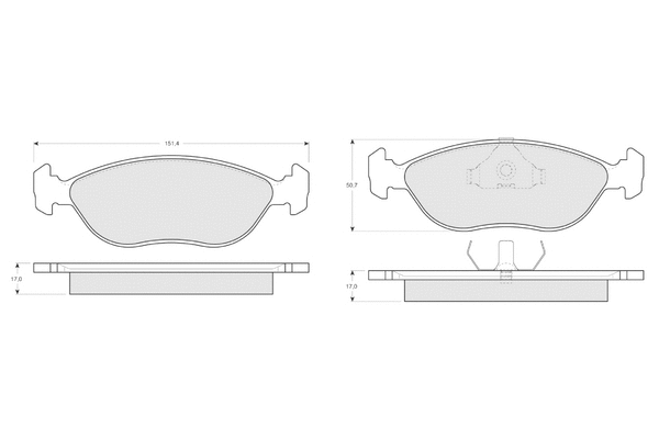 Brake Pad Set, disc brake (PF1398)