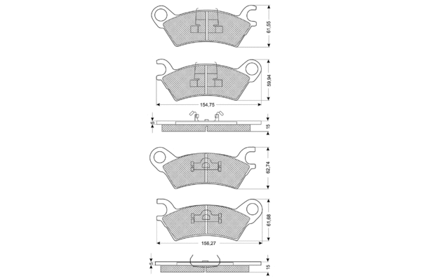Brake Pad Set, disc brake (PF1142)