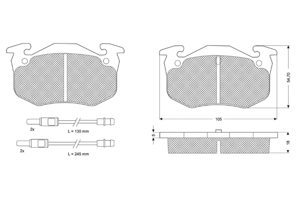 Brake Pad Set, disc brake (PF10511)