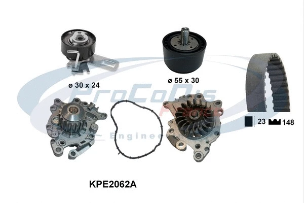 Water Pump & Timing Belt Kit (KPE2062A)