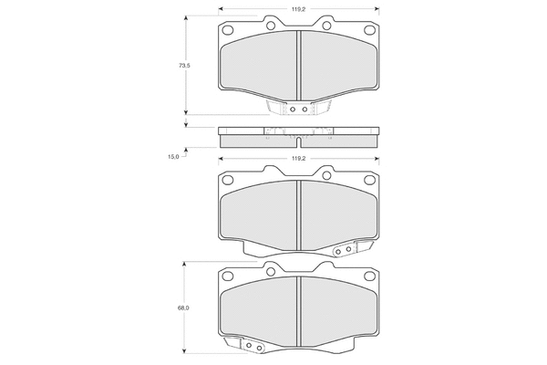 Brake Pad Set, disc brake (PF1381)