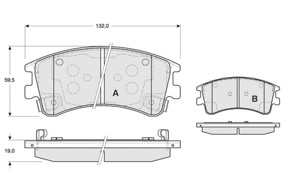 Brake Pad Set, disc brake (PF1303)