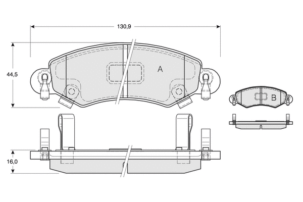 Brake Pad Set, disc brake (PF1296)