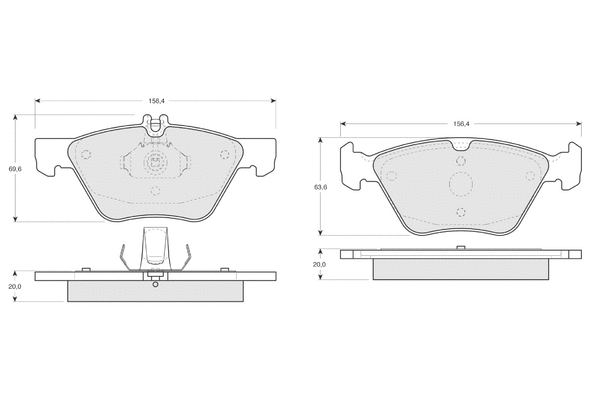 Brake Pad Set, disc brake (PF1282)