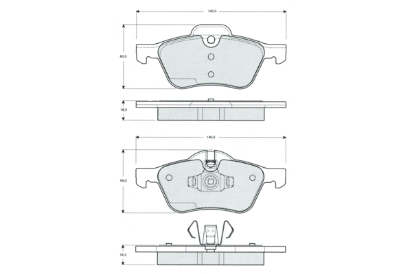 Brake Pad Set, disc brake (PF1459)