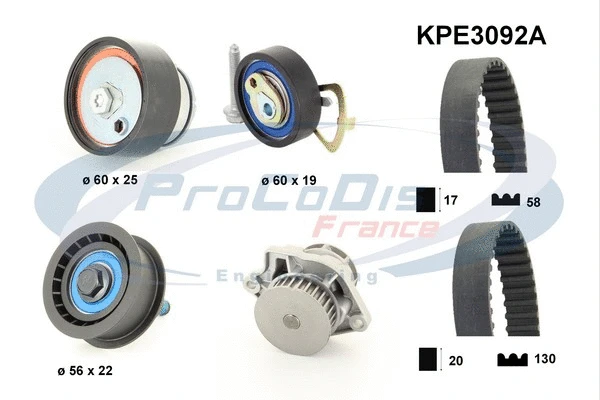 Water Pump & Timing Belt Kit (KPE3092A)
