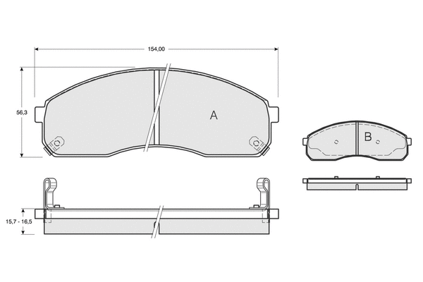Brake Pad Set, disc brake (PF1242)