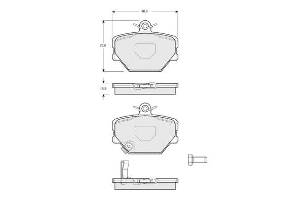 Brake Pad Set, disc brake (PF1507)
