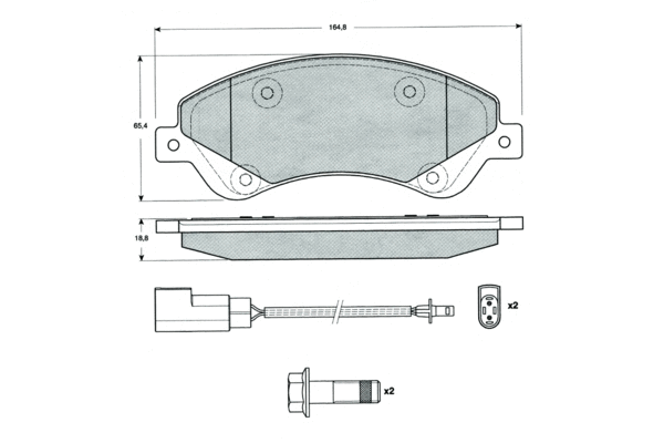 Brake Pad Set, disc brake (PF1479)