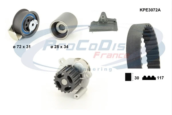 Water Pump & Timing Belt Kit (KPE3072A)