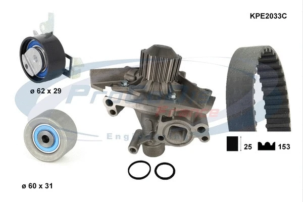 Water Pump & Timing Belt Kit (KPE2033C)