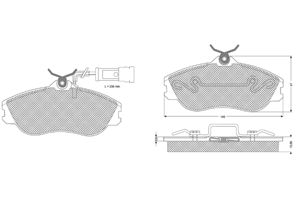 Brake Pad Set, disc brake (PF1128)