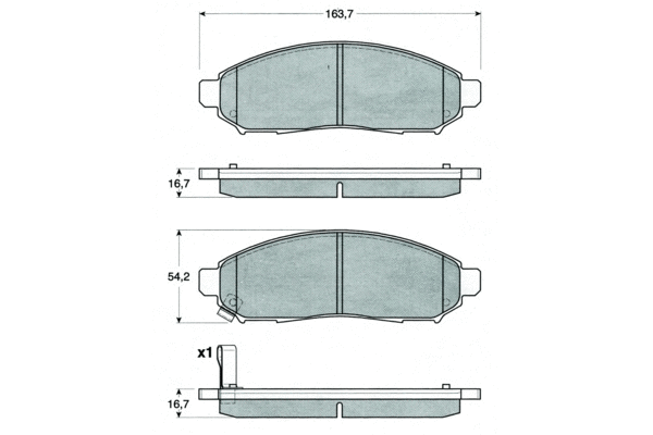 Brake Pad Set, disc brake (PF1528)