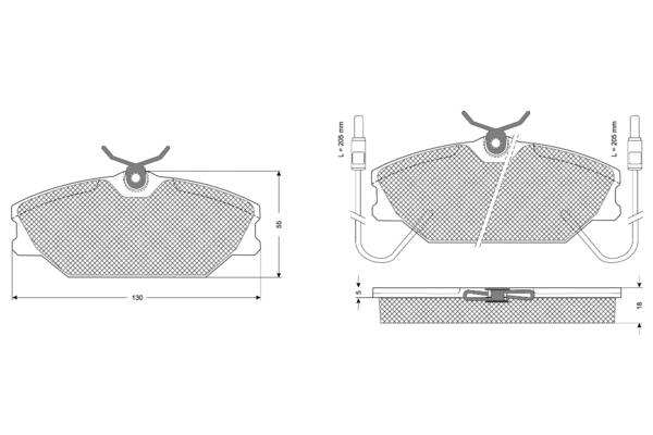 Brake Pad Set, disc brake (PF1077)