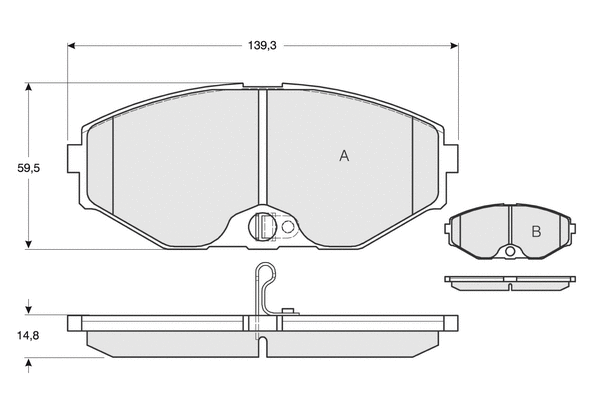Brake Pad Set, disc brake (PF1260)