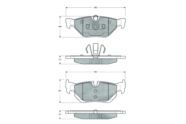 Brake Pad Set, disc brake (PF1436)