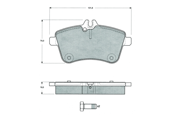 Brake Pad Set, disc brake (PF1455)