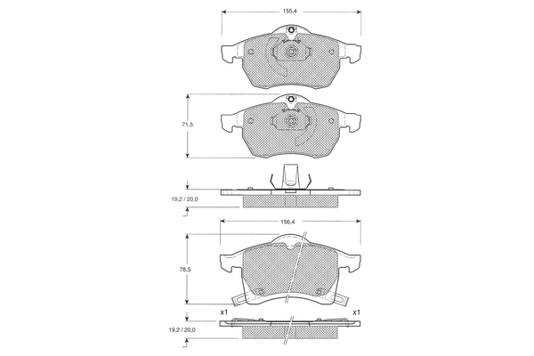 Brake Pad Set, disc brake (PF1222)