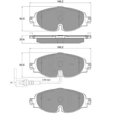 Brake Pad Set, disc brake (PF1697)
