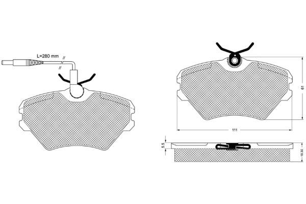 Brake Pad Set, disc brake (PF1193)