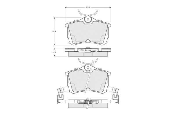 Brake Pad Set, disc brake (PF1451)