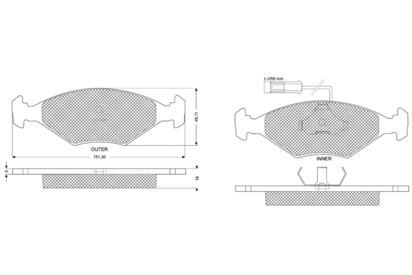 Brake Pad Set, disc brake (PF10791)