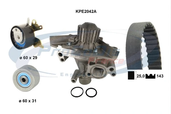 Water Pump & Timing Belt Kit (KPE2042A)
