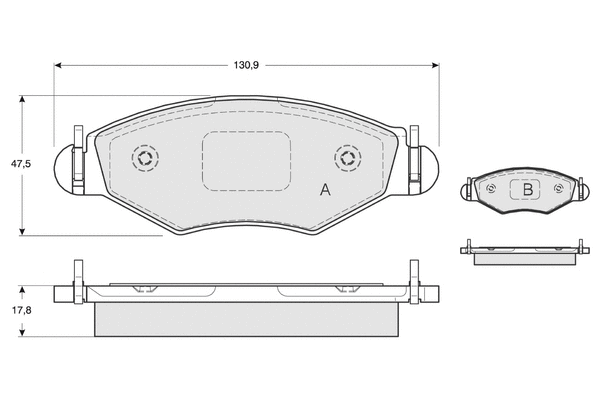 Brake Pad Set, disc brake (PF1343)