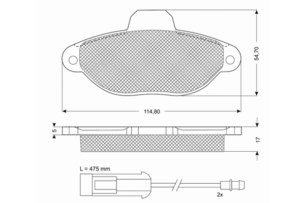 Brake Pad Set, disc brake (PF10721)