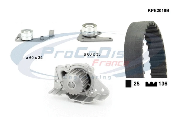 Water Pump & Timing Belt Kit (KPE2015B)