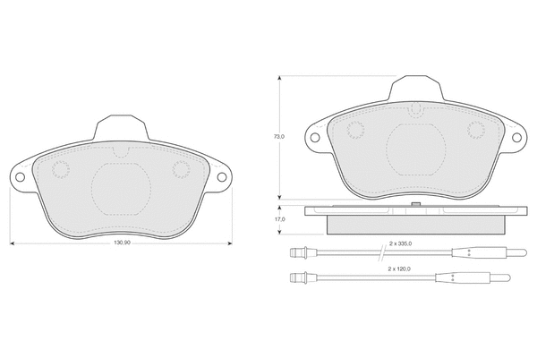 Brake Pad Set, disc brake (PF1339)