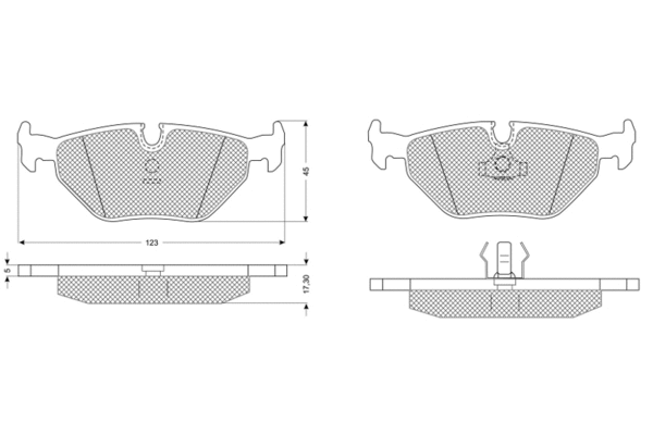 Brake Pad Set, disc brake (PF1070)