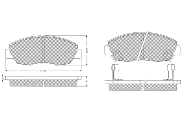 Brake Pad Set, disc brake (PF1098)