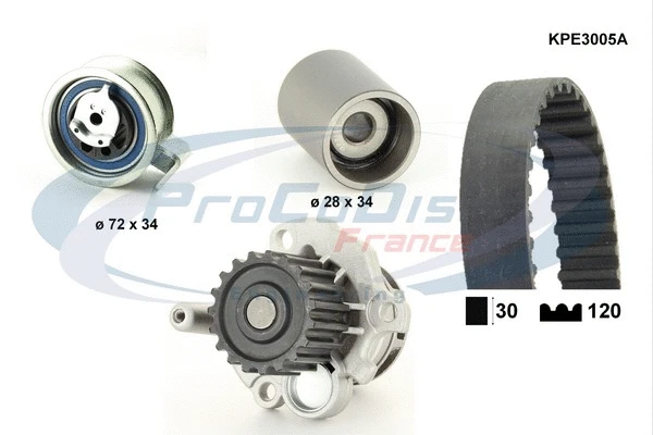 Water Pump & Timing Belt Kit (KPE3005A)