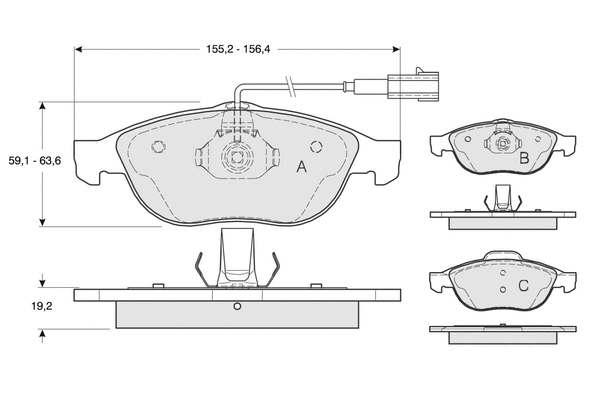 Brake Pad Set, disc brake (PF1310)
