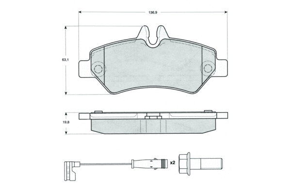 Brake Pad Set, disc brake (PF1427)