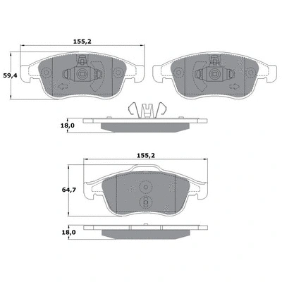 Brake Pad Set, disc brake (PF1641)