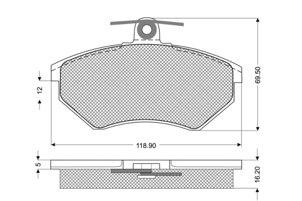 Brake Pad Set, disc brake (PF1063)
