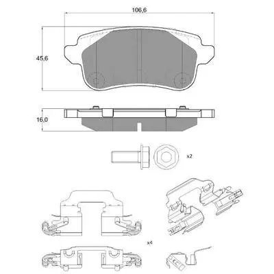 Brake Pad Set, disc brake (PF1866)