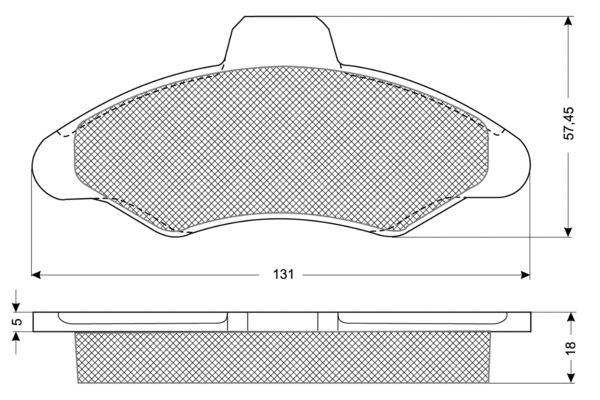 Brake Pad Set, disc brake (PF1082)