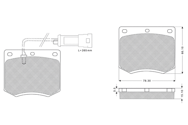 Brake Pad Set, disc brake (PF1200)