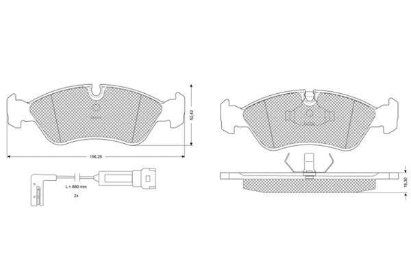 Brake Pad Set, disc brake (PF10681)